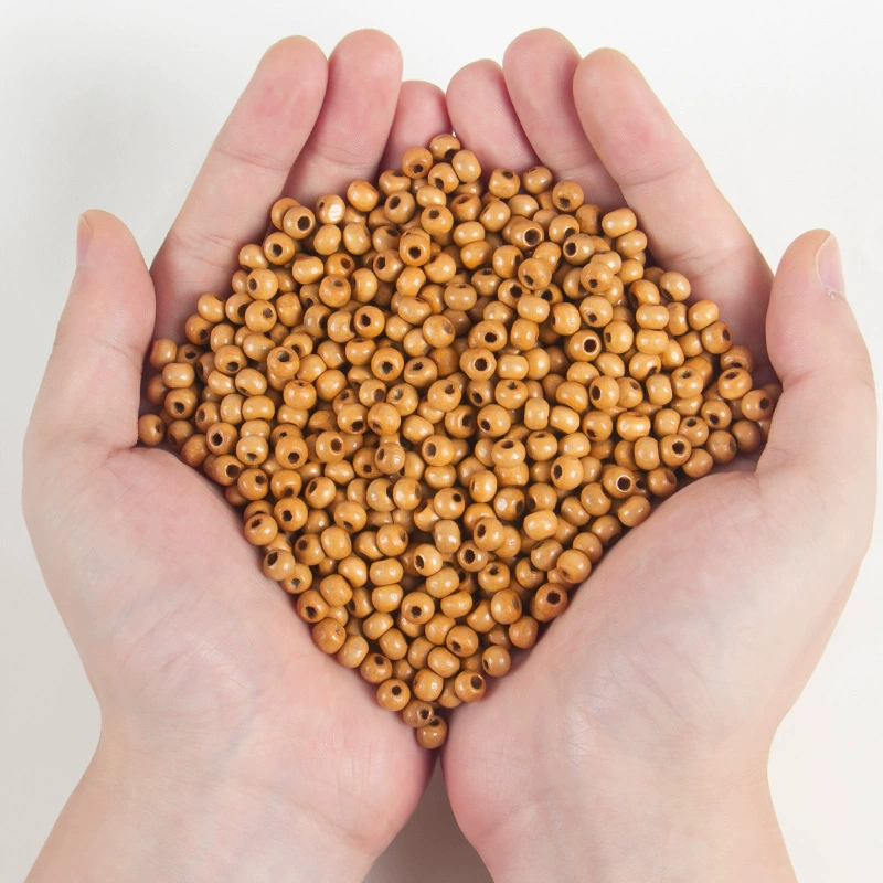 100/500/1000шт 6мм бусины из натурального дерева круглые свободные гладкие