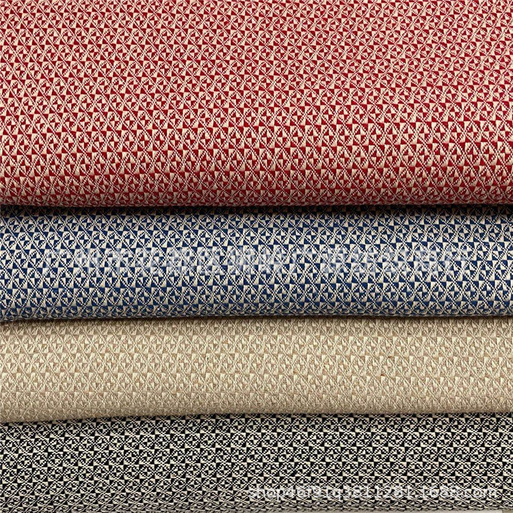 菱形格色织提花布 小三角形色织布 民族风色织提花 箱包 鞋材面料