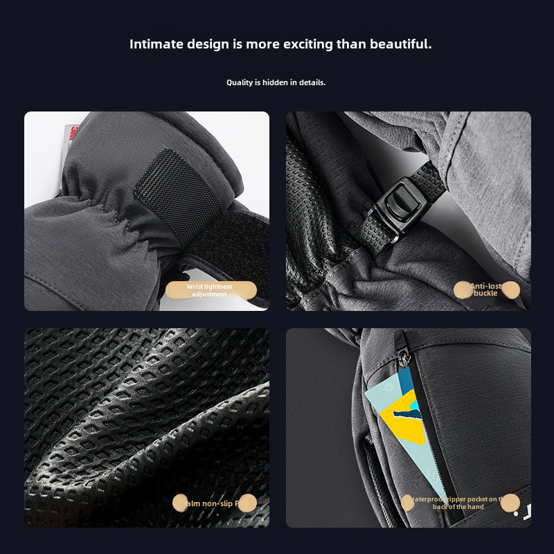 Narty Snowboard męskie sportowe cycg outdoor wiatroszczelne wodoodporne ekran dotykowy ciepłe rękawiczki_voghion.com