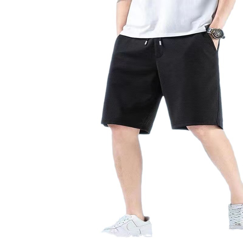 Shorts pantalones cortos de malla de seda de hielo de verano para hombres pantalones cortos sueltos transpirables de secado rápido pantalones cortos casuales deportivos para hombres