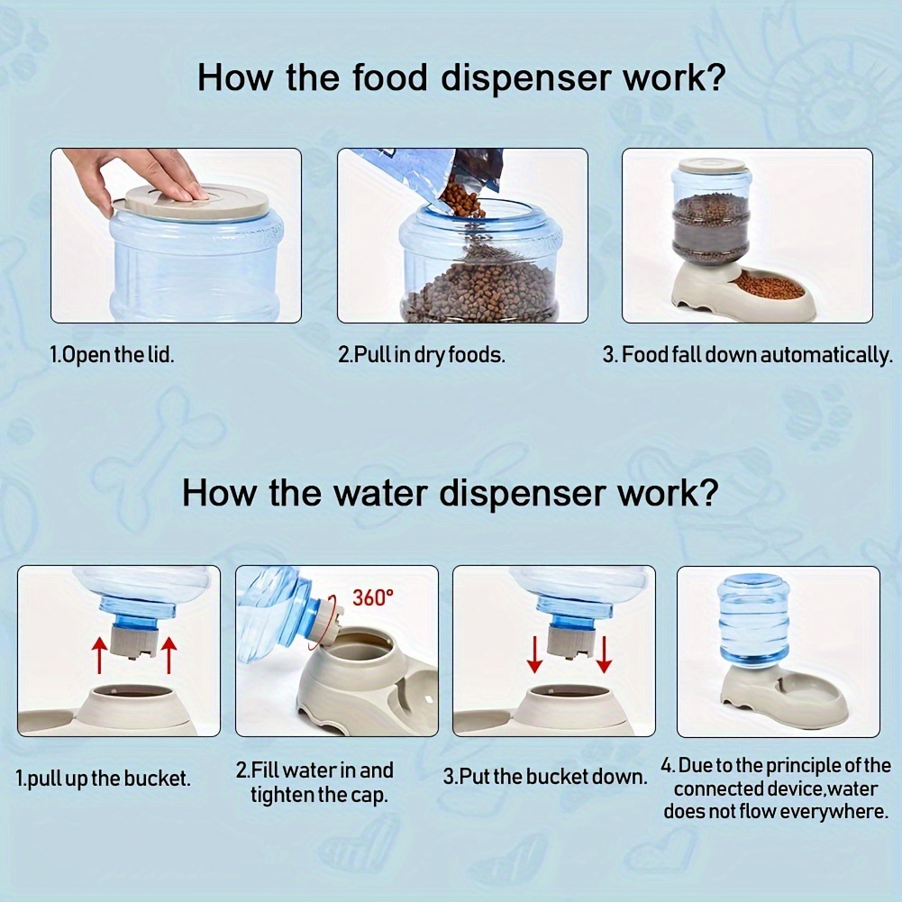 2025 nuevo distribuidor de alimentos para gatos 2 en 1 transfronterizo, tanque integrado transfronterizo image 5