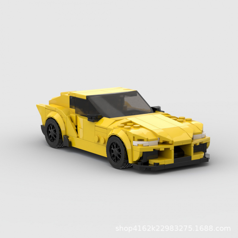 Moc Building Blocks Compatible with Lego speed Series 8 JDM GR supra Cow Magic A91 Boys Racing