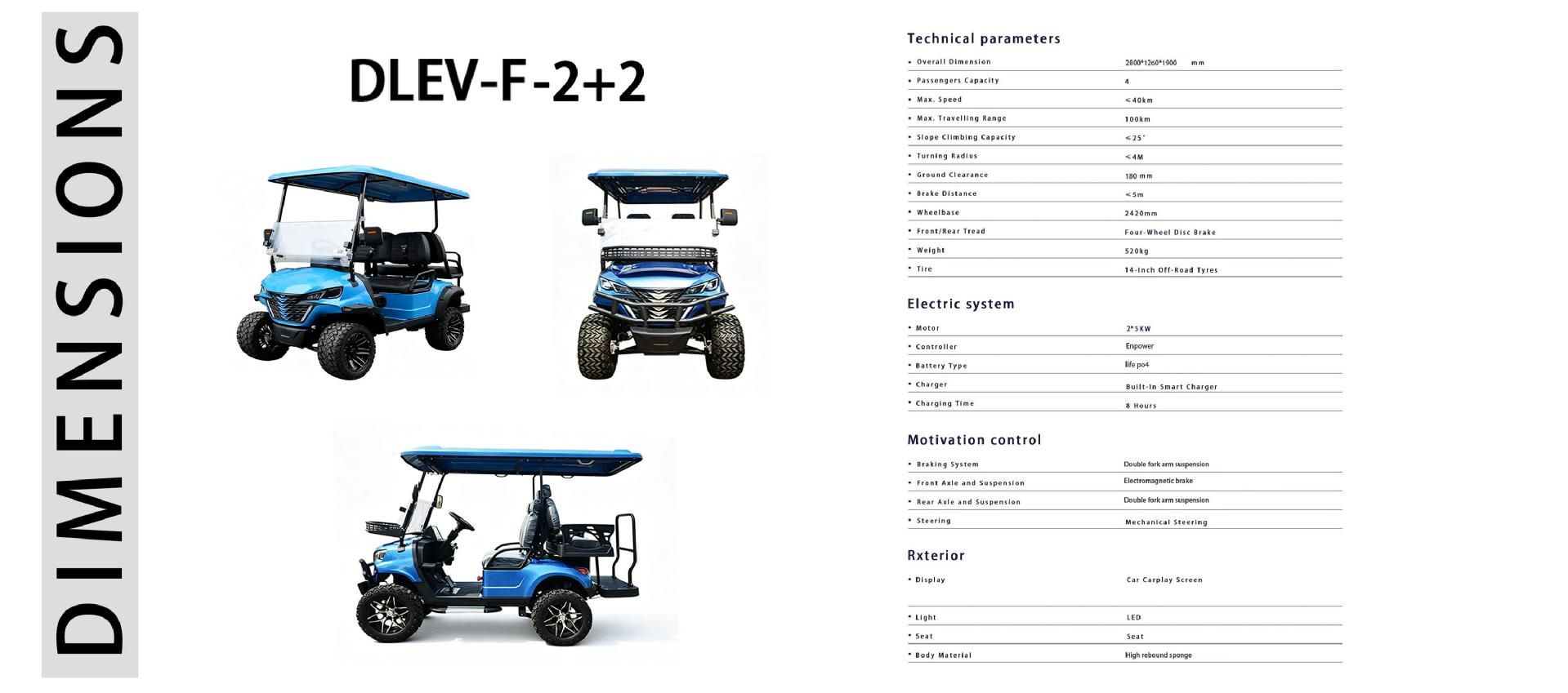 Four-Wheel Drive Electric Golf Cart, 2-Seater, 4-Seater, 6-Seater, Export Quality with 5-Year Warranty, High Horsepower, Long Range for Home Use