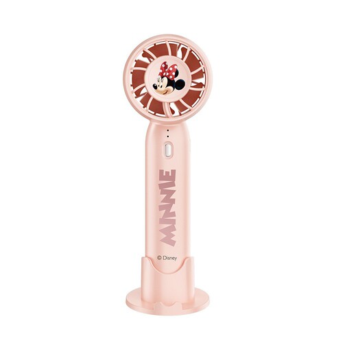 D Disney's new handheld fan mini USB fan silent high wind digital display small fan dual electric long battery life