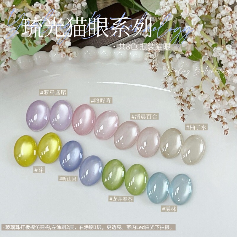 Yan Ling Glazed Cat Eye Series Roman Iris Transparent Cat Eye Ultra-Fine Magnetic Powder Cat Eye Gel Glossy Ice Transparent Cat Eye