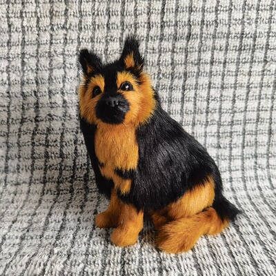 仿真狗玩偶仿真黑背狼狗黑狗玩具客厅摆件仿真狼狗德国牧羊犬黑背|ms