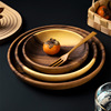 Japanese Wooden dish household Dried fruit tray fruit Inventory Wooden tray Simplicity originality Acacia disk Tray