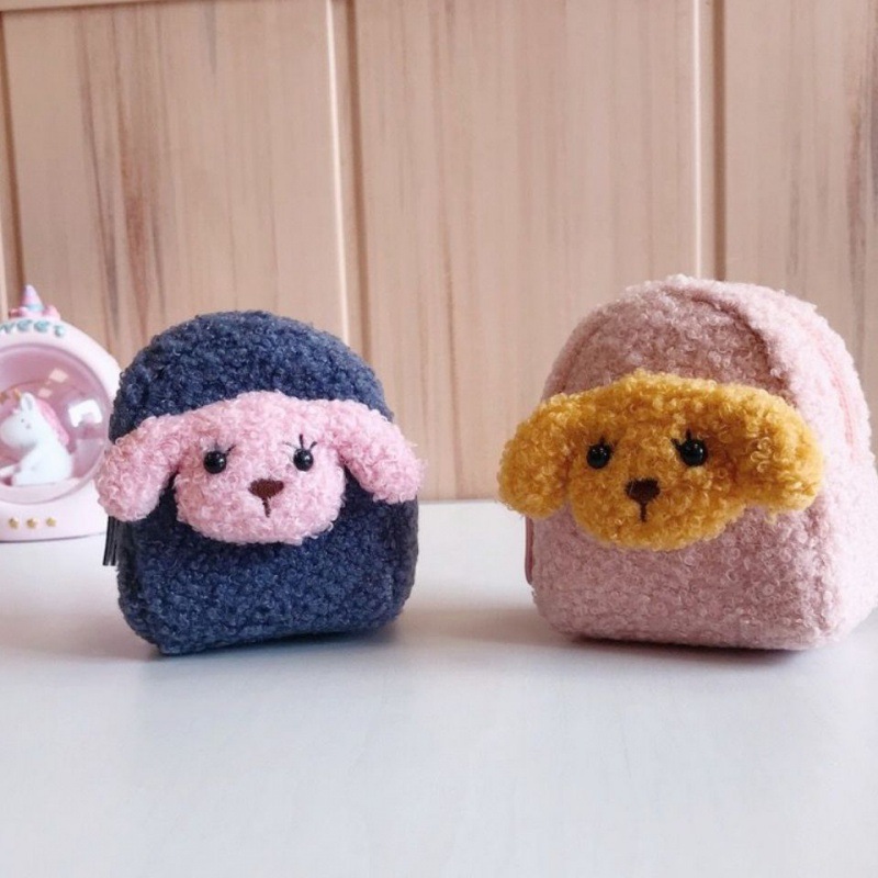 pupil wallet new pattern Plush coin purse lovely Cartoon student Korean Edition key case lovely Coin bag