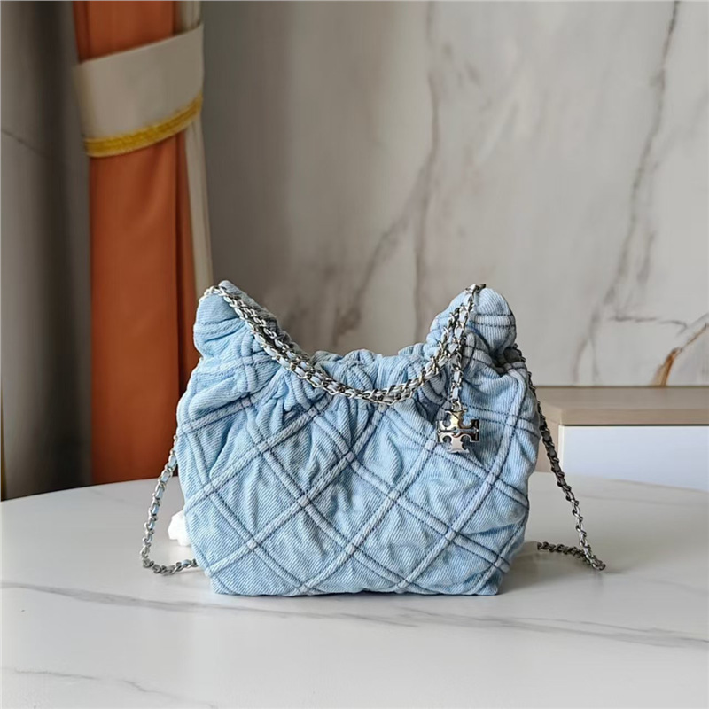 Factory Direct Sale Tb New Women's Genuine Leather Quilted Tote Bag Fashion Versatile Small Chanel-Style Chain Shoulder Handbag