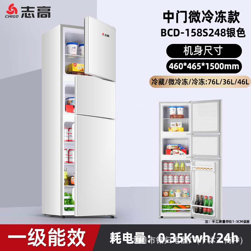 一级能效小冰箱家用小型租房宿舍迷你省电办公室双开门电冰箱|undefined