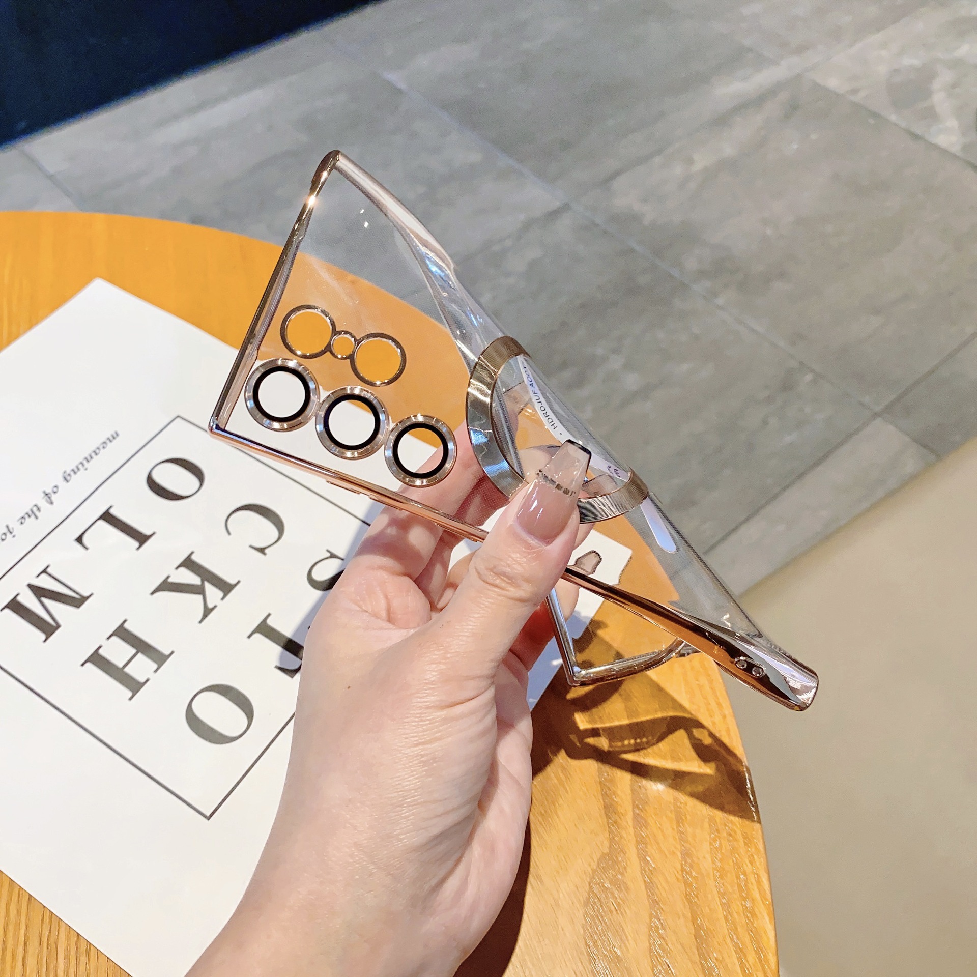 Funda para teléfono móvil transfronterizo Samsung S25EDGE con patrón de CD GalaxyS24Ultra cubierta de revestimiento magnético A56 aplicable A16