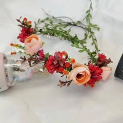 新しい造花ヘッドバンド、花嫁介添人用ガーランド、ウェディングスタジオ撮影用ドレス、ヘッドドレス、ヘアアクセサリー