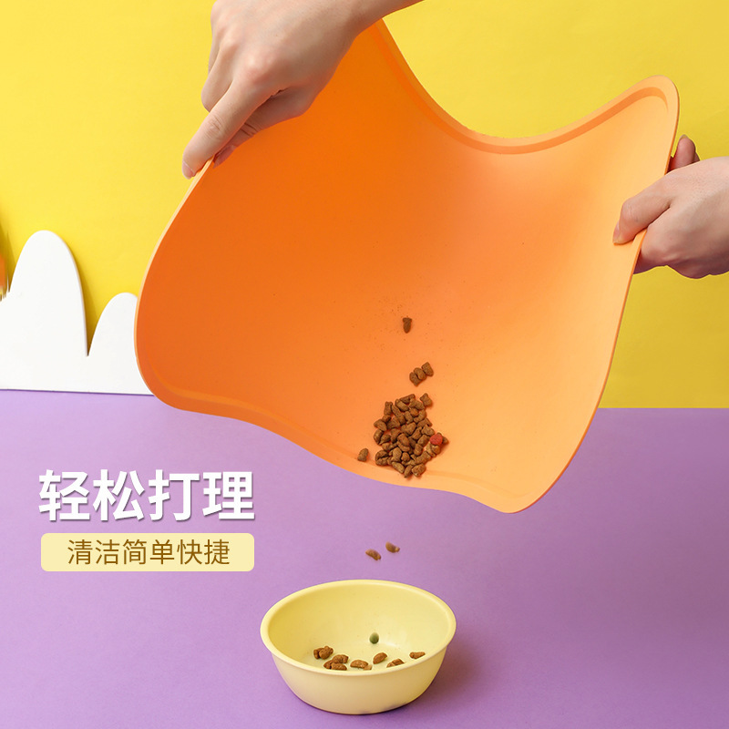 Amazon anti-derrame estera de silicona para mascotas gato perro mascota placemat estera antideslizante a prueba de fugas gato placemat