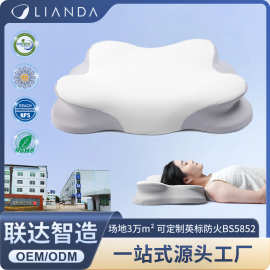 跨境儿童记忆棉枕头异形儿童枕青少年男女孩护颈椎高低冰丝记忆枕