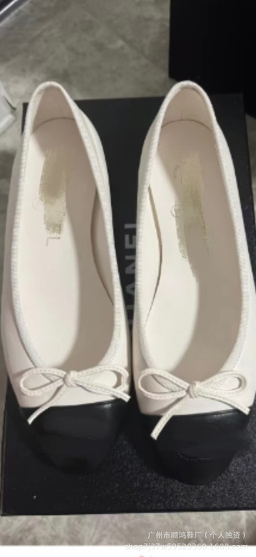 经典小香风芭蕾鞋女蝴蝶结圆头平底鞋浅口舒适百搭一脚蹬懒人鞋女|undefined