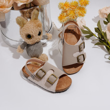 儿童拖鞋凉鞋跨镜欧美风时尚风格帆布男童凉鞋勃肯鞋凉鞋女童凉鞋