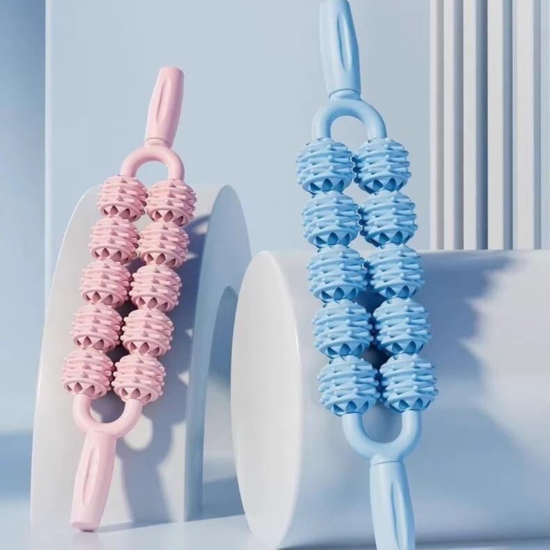 Children's Massage Mace Double-Row Roller Tactile Sensory Training before Bedtime to Relax Muscles and Meridians to Grow Taller