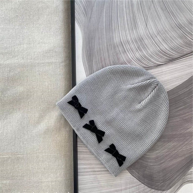 Unisex Children's knitted hat Autumn and winter girls' knitted hat Warm bow children's pullover hat everything goes with it_voghion.com