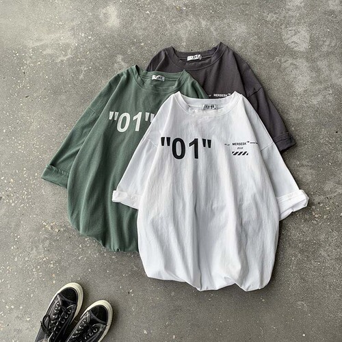 Men's Streetwear Short Sleeve T-Shirt Korean Style Trendy Top T-Shirt Summer Loose Couple Casual Color Five-Button Up Shirt