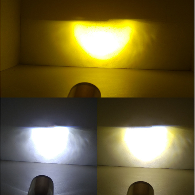 Adecuado para nuevo y6s coche LED Faro de tres colores lente de ojo de pez lámpara H4 lejos y cerca integrado mini lente image 5