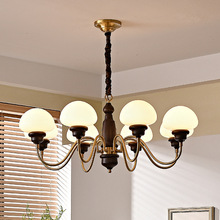 新款中古客厅吊灯美式复古大厅主灯浪漫创意高级感卧室餐厅灯具