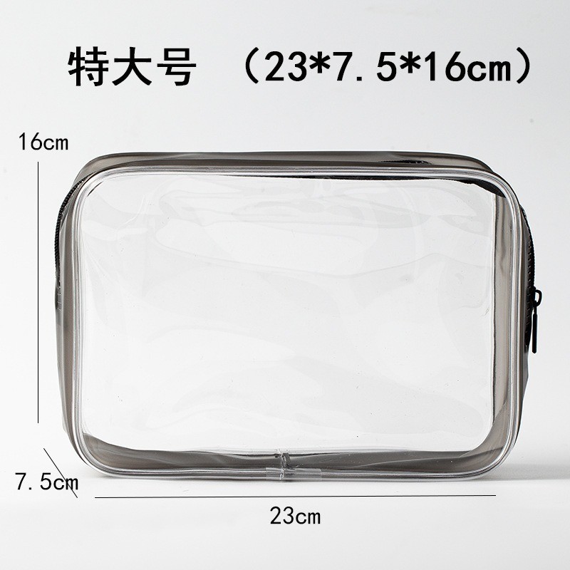 Bolsa de lavado visual de PVC de punto grueso bolsa de almacenamiento de cosméticos de viaje al aire libre bolsa de almacenamiento de artículos de tocador bolsa de cremallera impermeable