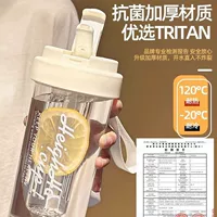 High quality handheld plastic glass with glass for students