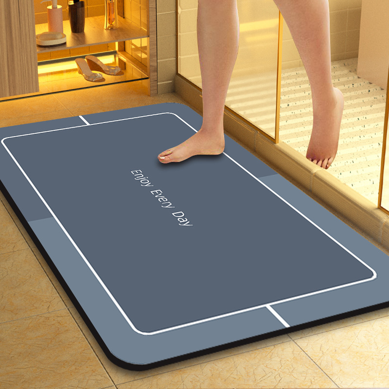 Cross-Border Bathroom Floor Mats Are Stain-Resistant, Non-Slip, Water-Absorbent, Quick-Drying Mats for Bathroom Entrances, Manufacturer Wholesale Diatom Mud