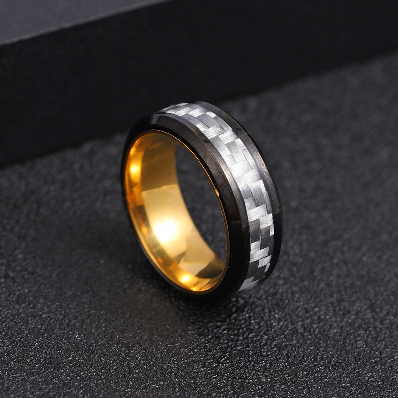 Fashion Round Stainless Steel Plating Rings 1 Piece