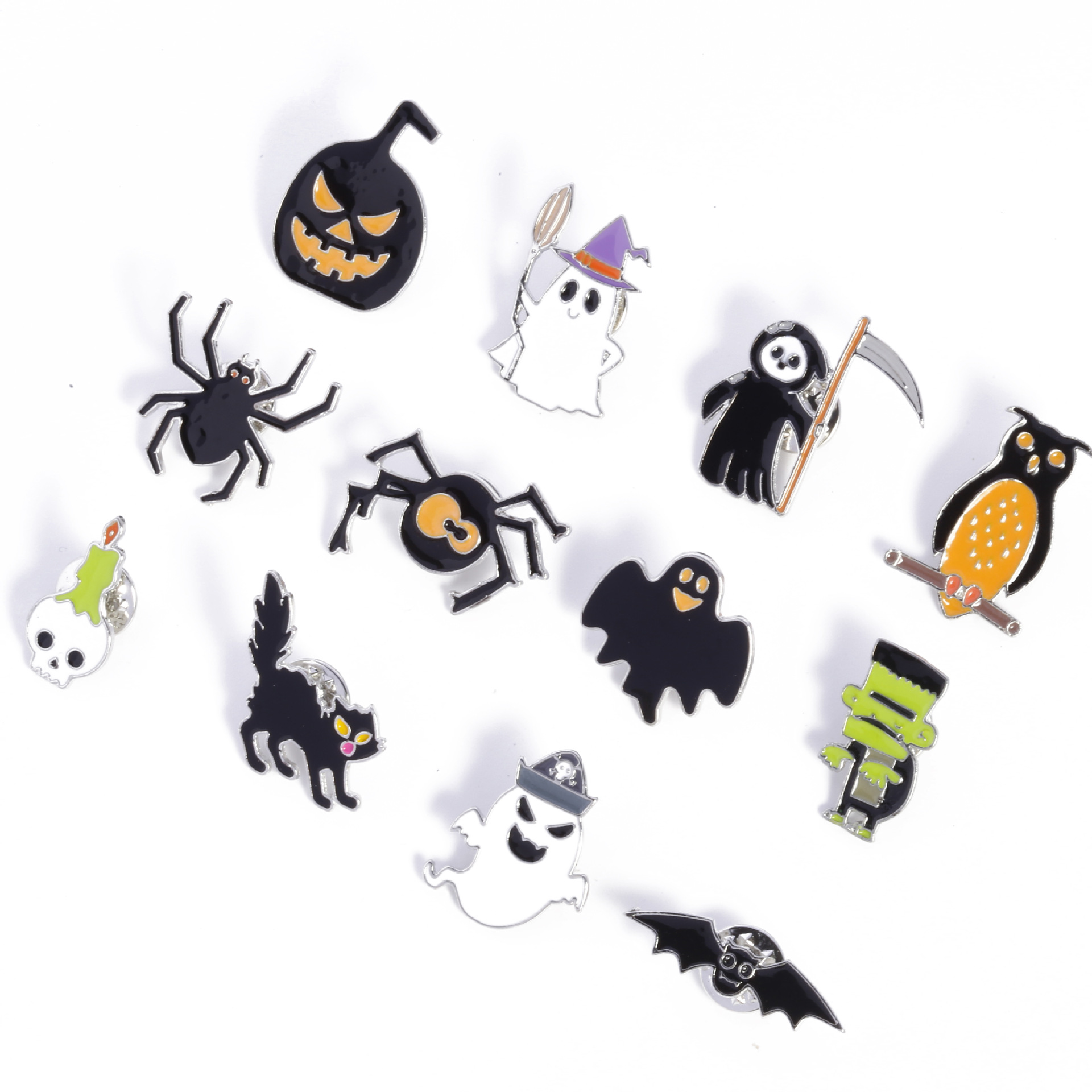 11g Weight Brooches Classification Party Occasion Zinc alloy Material Halloween Festival Cat, Bat, Ghost Pattern Unisex Gender Enamel Design Sweet, IG Style Style Sweet IG Style Pin Cat Bat Ghost Zinc Alloy Enamel Unisex Brooches 1