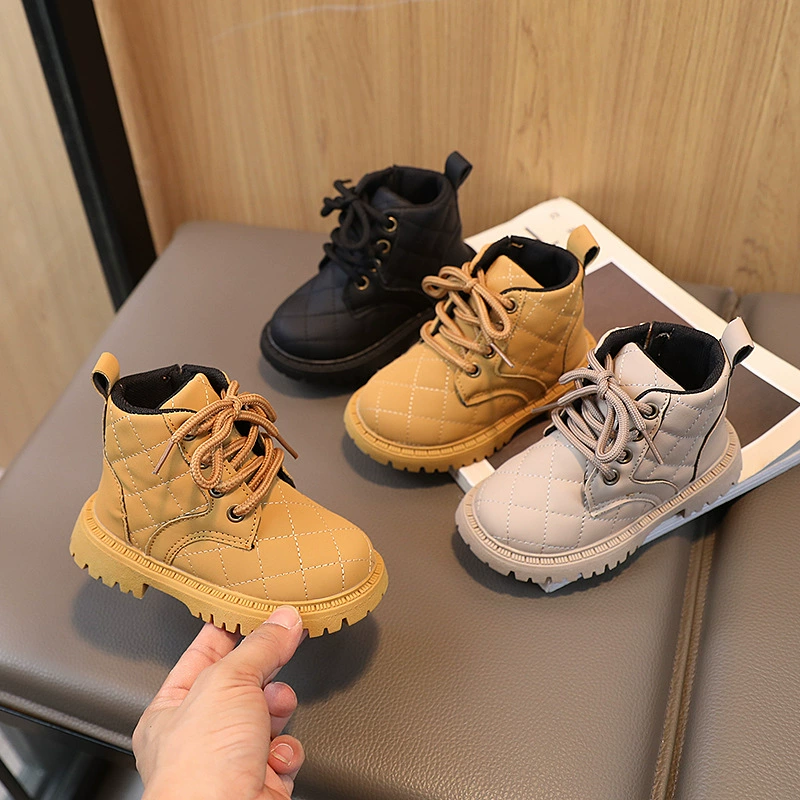 2023 новые осенние и зимние новые сапоги для девочек Мартин маленькие ароматные сапоги британский стиль детские сапоги принцессы иностранные сапоги