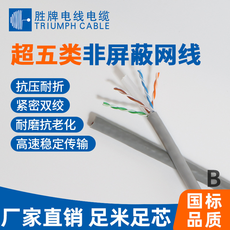 Shengpai Monitoring Network Cable Category 5E Unshielded Network Cable *Utp*0.5Mm Pure Copper Network Cable