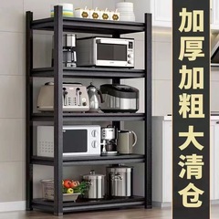 黑色多层家用置物架家用库房仓储超市快递便携式百搭化妆品展示架