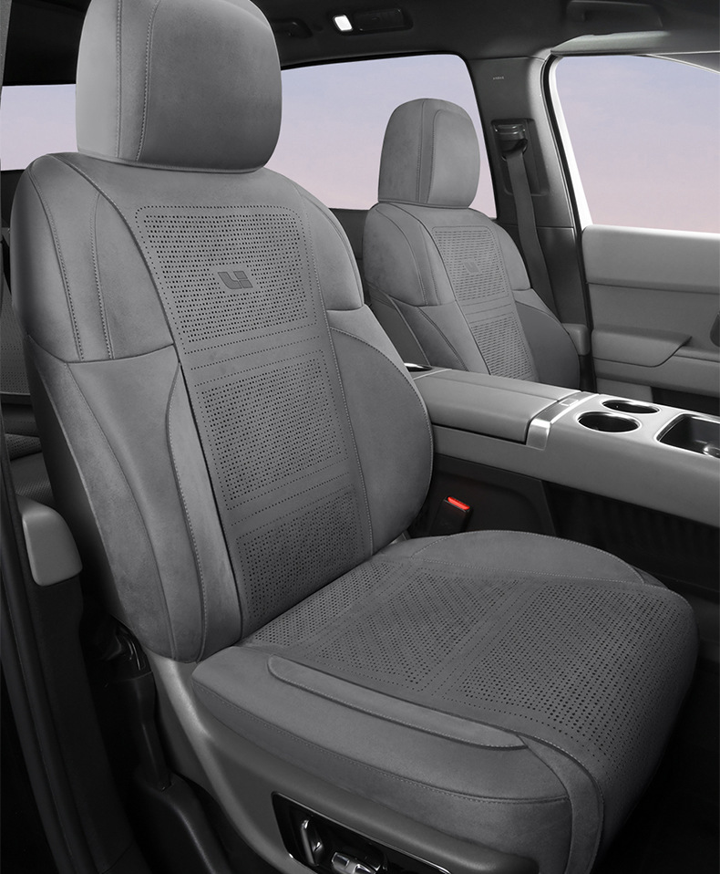 Dedicated Li Auto L9 (3D Upgraded) Suede Saddle Pad Breathable Car Seat Cushion