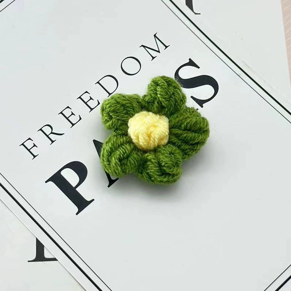 Green Puff Flower brooch