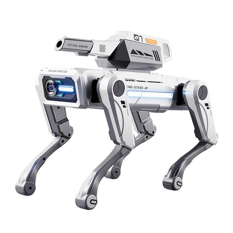 Programador de video perro robot puede disparar balas de agua control remoto eléctrico perro robot juguete para niños regalos de cumpleaños de mascotas electrónicas