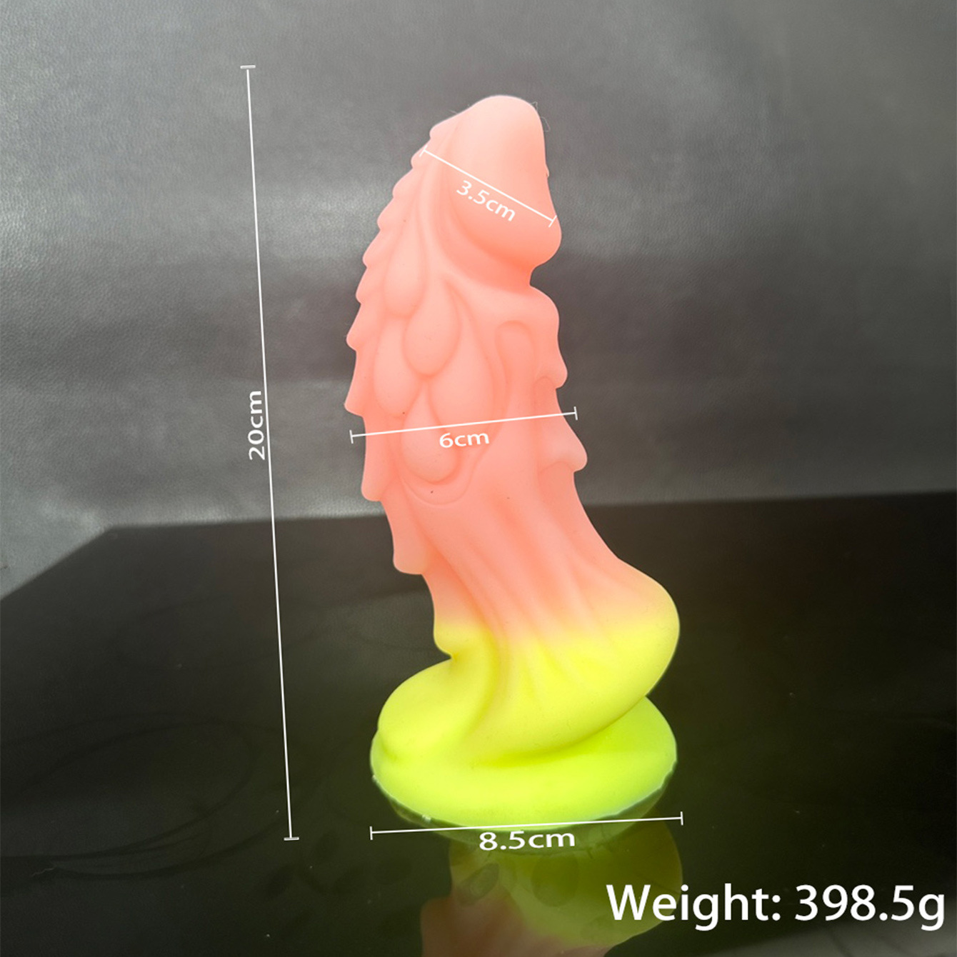 Liquid Silicone Dildo for Women, Shaped Anal Plug and Gradient Anal Beads, Colorful — detail image 8