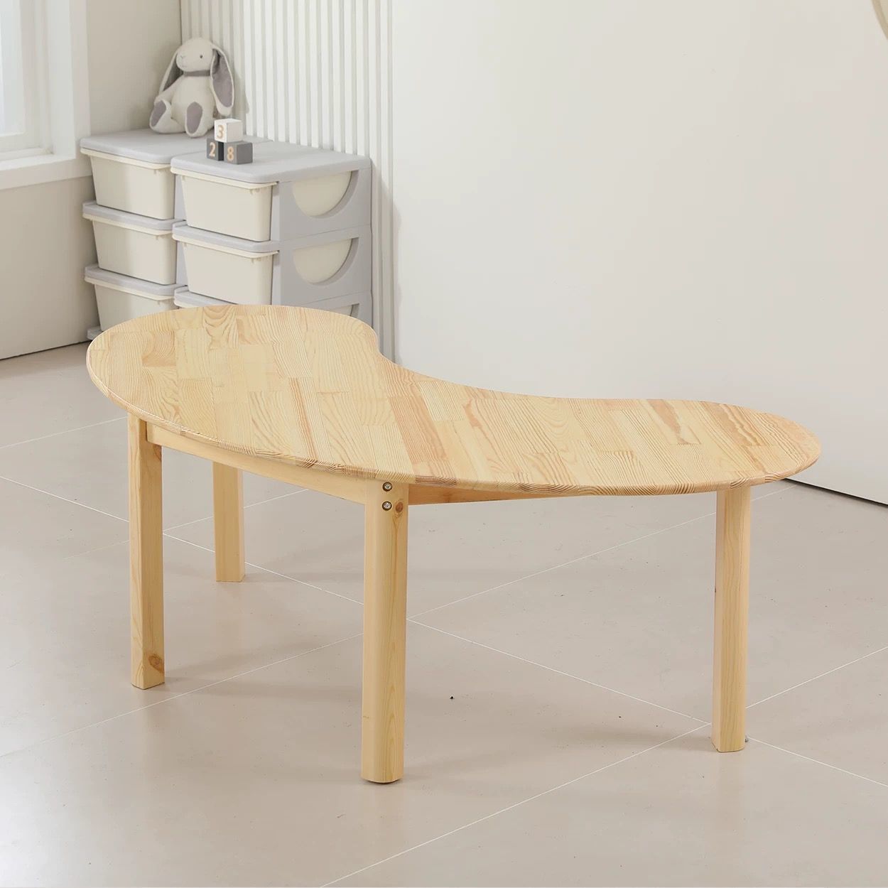 Kindergarten Solid Wood Tables and Chairs Kidsren's Reading Area Small Table Student Dining Table Desk Kidsren's Home Study Table and Chair