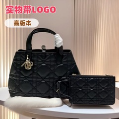 D家の高品質Toujours手提げ本革女性カバンシングル肩脇下土着バッグ菱格大容量トートバッグ