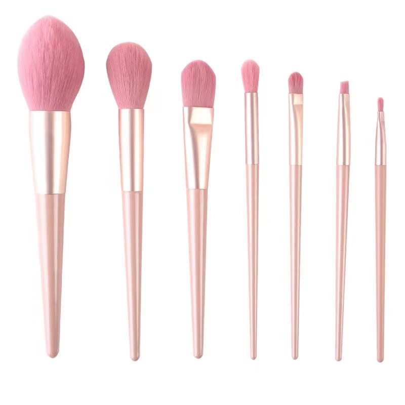 80g Weight Lady Artificial Fiber Plastic Handgrip Makeup Brushes 1 Set