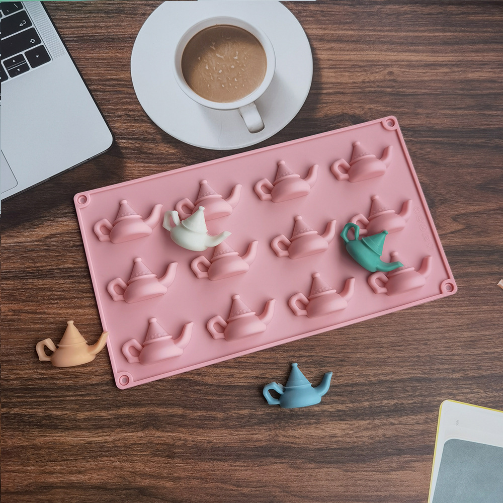 12 tetera 53 molde de silicona pastel helado pudín molde de postre jabón utensilios