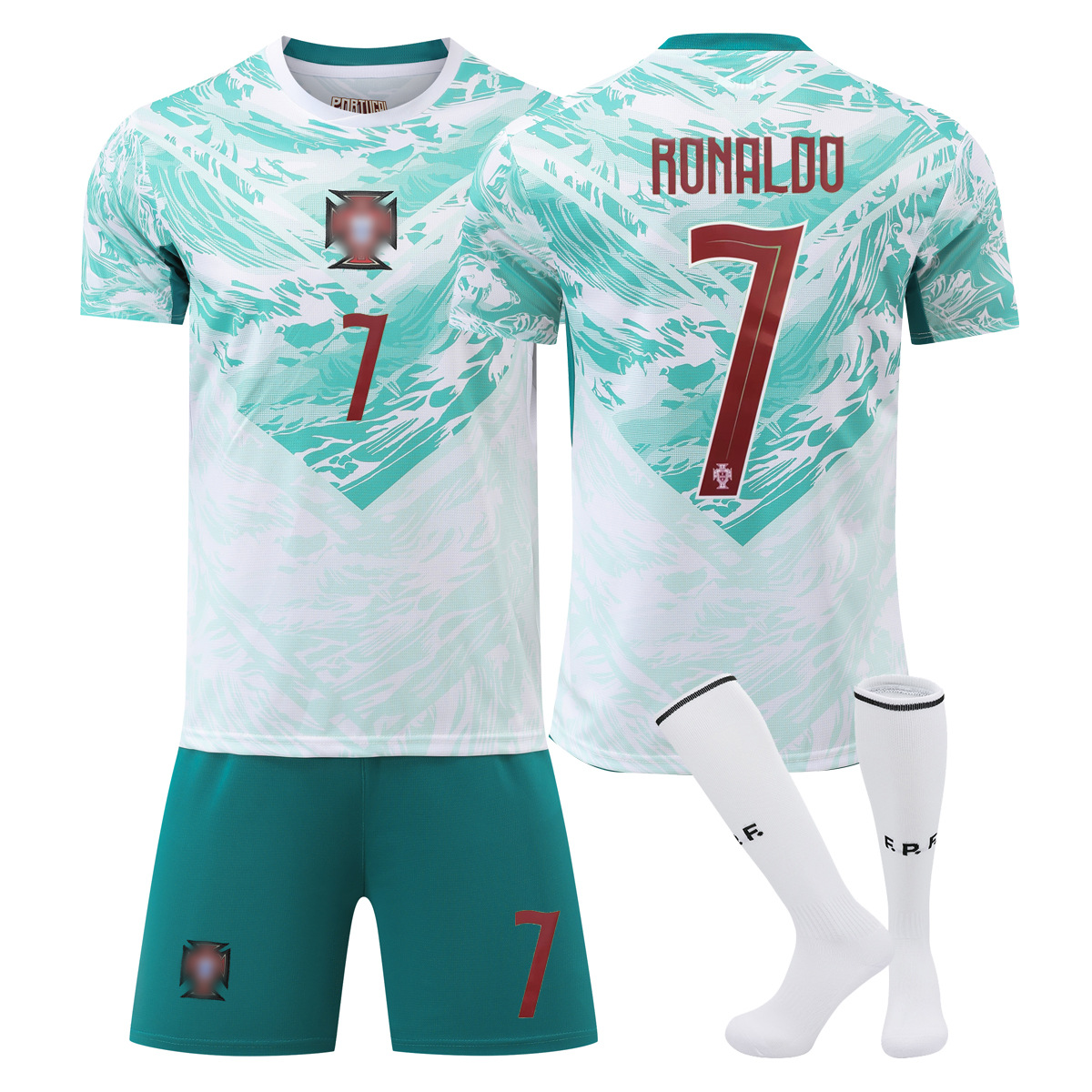 2026 Portugal Camiseta en casa y fuera Camiseta de fútbol infantil No. 7 Ronaldo 8B tarifa infantil adulto transfronterizo
