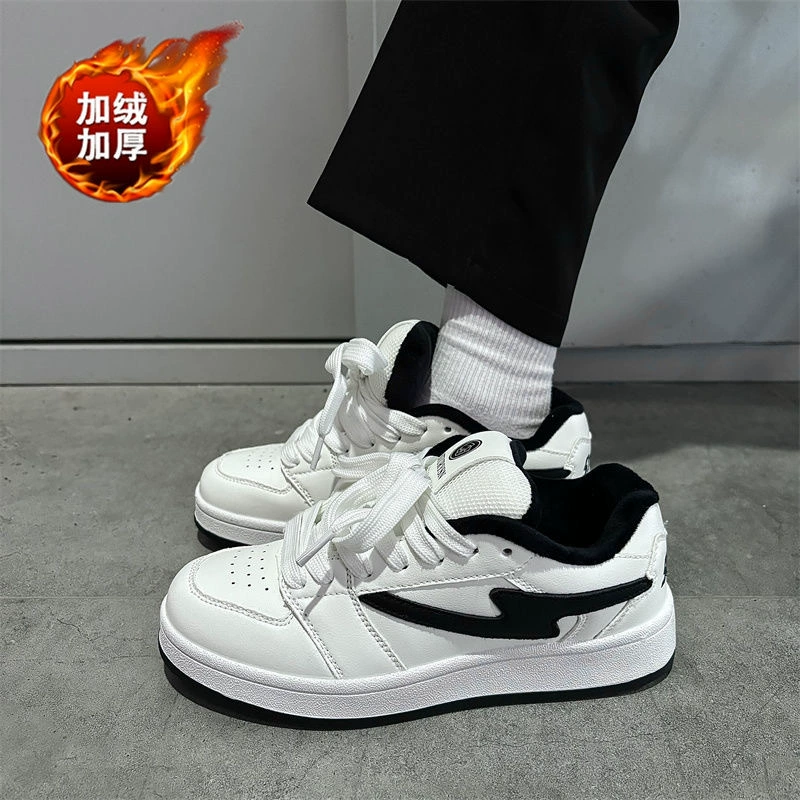 2024 осень и зима новые хлопковые теплые студенческие кроссовки женские тренды Харадзюку повседневные винтажные кроссовки