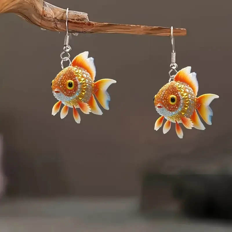 cute acrylic retro design earrings