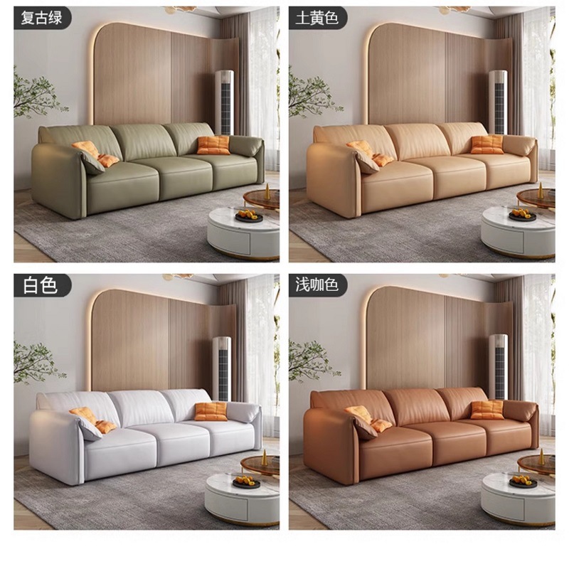 Sofá de tela estilo italiano minimalista con diseño de orejas de elefante, diseño moderno y sencillo para apartamentos pequeños, función eléctrica extensible, sofá cama desplegable.