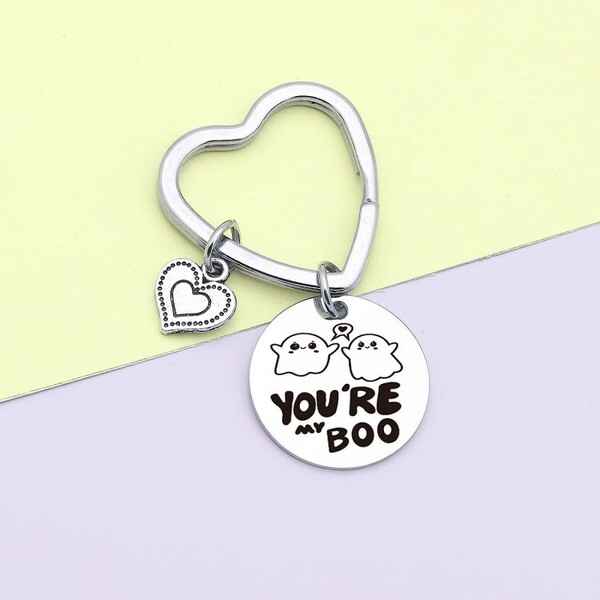 Ghost keychain stainless steel for St. Valentine's Day