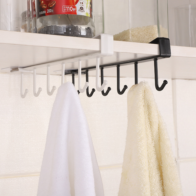 Kitchen plastic hooks without punching cabinets wall cabinet partition storage hooks bedroom clothing storage hooks