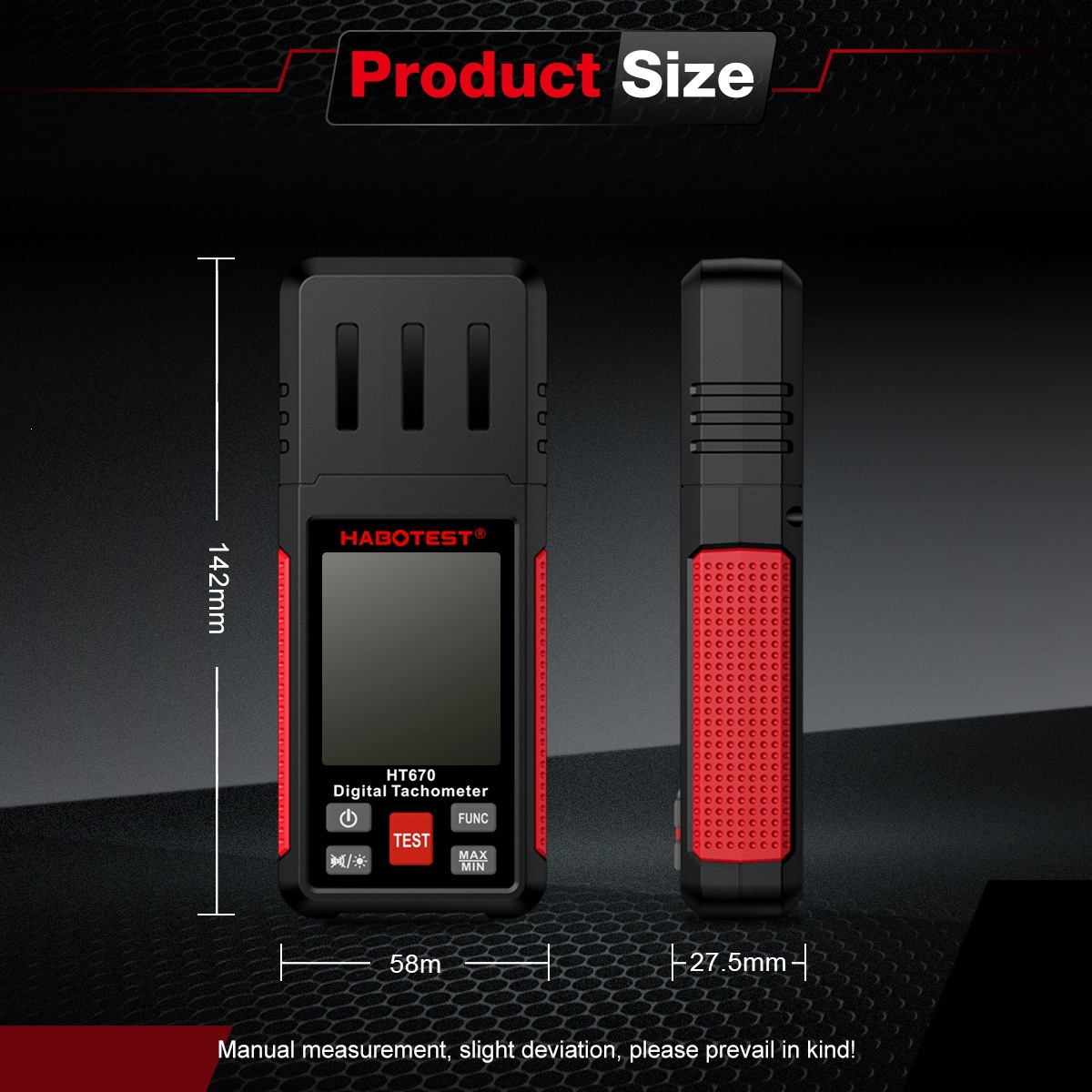 HABOTEST/Huabo HT673/HT670/HT671 Non-Contact Dual-Purpose Tachometer