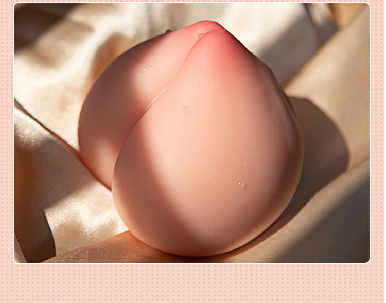Peach Manual Masturbation Egg, Transparent Soft TPE Sleeve, 300g — detail image 19
