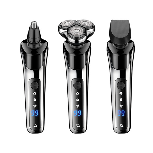 Cross-border digital display electric shaver three-in-one beard cutter USB rechargeable shaver portable beard cutter manufacturer